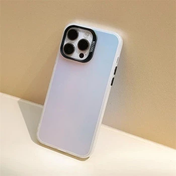 Frosted Solid Colour Shockproof Case for iPhone 15 Pro - White 
