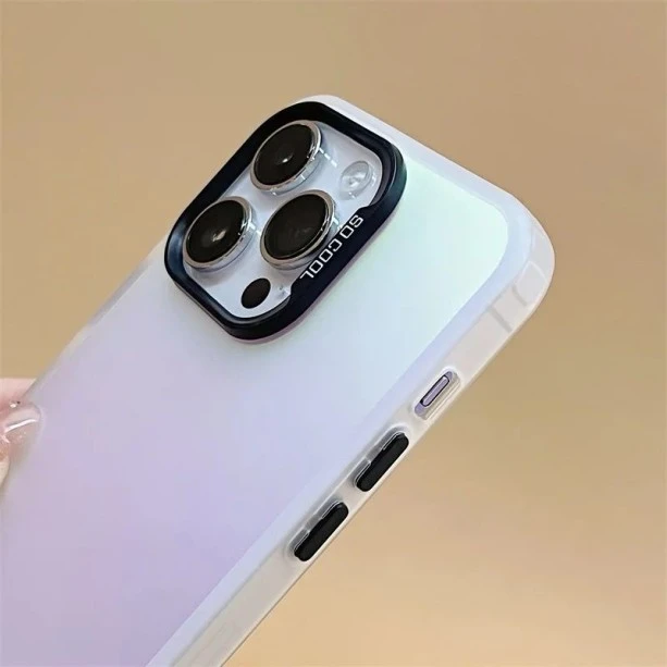 Frosted Solid Colour Shockproof Case for iPhone 14 - White 