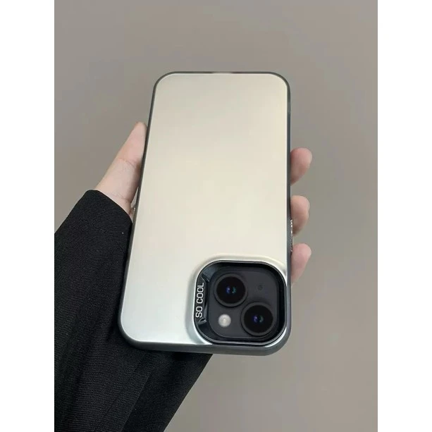 Frosted Solid Colour Shockproof Case for iPhone 14 - Grey