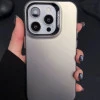 Frosted Solid Colour Shockproof Case for iPhone 14 - Grey