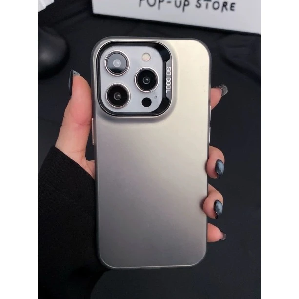 Frosted Solid Colour Shockproof Case for iPhone 14 - Grey