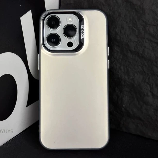 Frosted Solid Colour Shockproof Case for iPhone 14 - Grey
