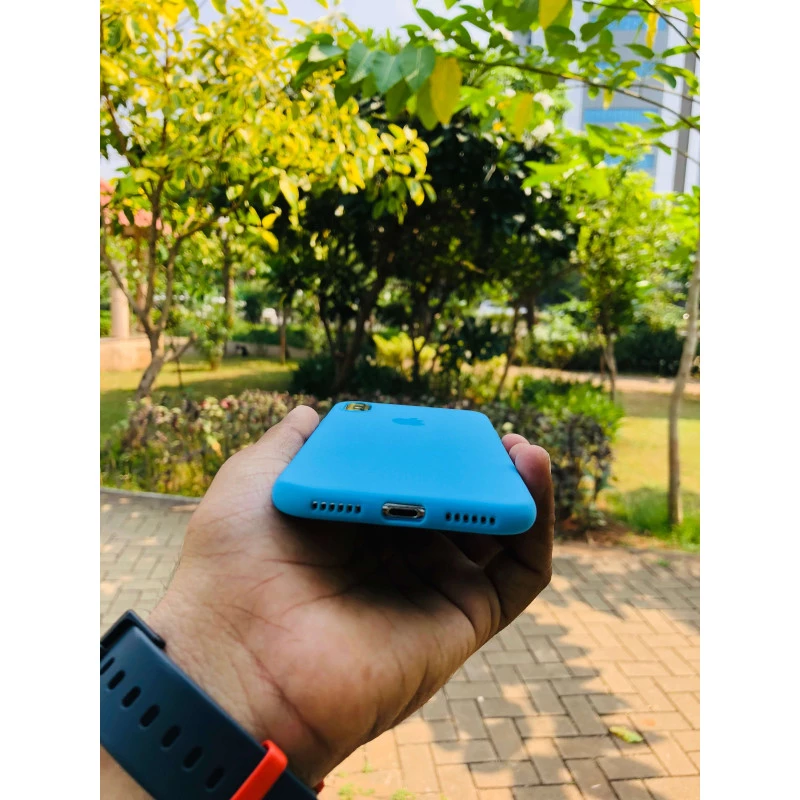 Striking Cyan Blue iPhone Soft Case For XsMax