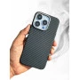 Carbon Fibre Texture Case For iPhone 14 Pro Max - Blue