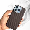 Carbon Fibre Texture Case For iPhone 14 Pro - Red