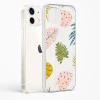 iPhone 12 Crystal Clear Transparent Back Cover with Colourful Leaf Floral Design
