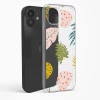 iPhone 12 Crystal Clear Transparent Back Cover with Colourful Leaf Floral Design