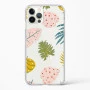 iPhone 12 Pro Crystal Clear Transparent Back Cover with Colourful Leaf Floral Design