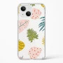 iPhone 13 Crystal Clear Transparent Back Cover with Colourful Leaf Floral Design