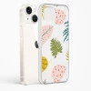 iPhone 13 Crystal Clear Transparent Back Cover with Colourful Leaf Floral Design