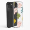 iPhone 13 Crystal Clear Transparent Back Cover with Colourful Leaf Floral Design