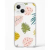 iPhone 14 Plus Crystal Clear Transparent Back Cover with Colourful Leaf Floral Design
