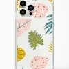 iPhone 14 Pro Crystal Clear Transparent Back Cover with Colourful Leaf Floral Design