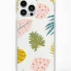 iPhone 14 Pro Max Crystal Clear Transparent Back Cover with Colourful Leaf Floral Design