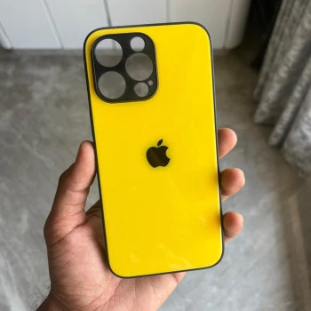 Yellow Glass Case for iPhone 14 Pro Max