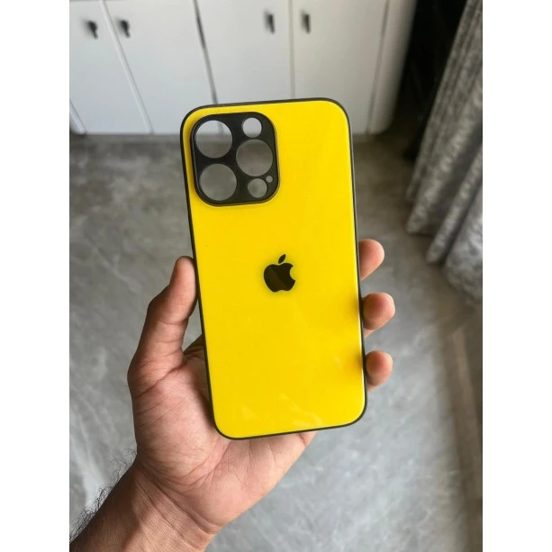 Yellow Glass Case for iPhone 12 Pro