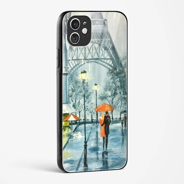 Romantic Couple Walking In Rain Glass Case Phone Cover For iPhone 11