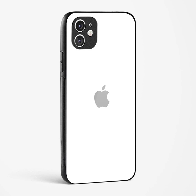 Pure White Glossy Glass Case for iPhone 11