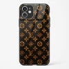LV Black Gold Glass Case for iPhone 11