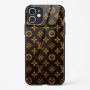 LV Black Gold Glass Case for iPhone 11