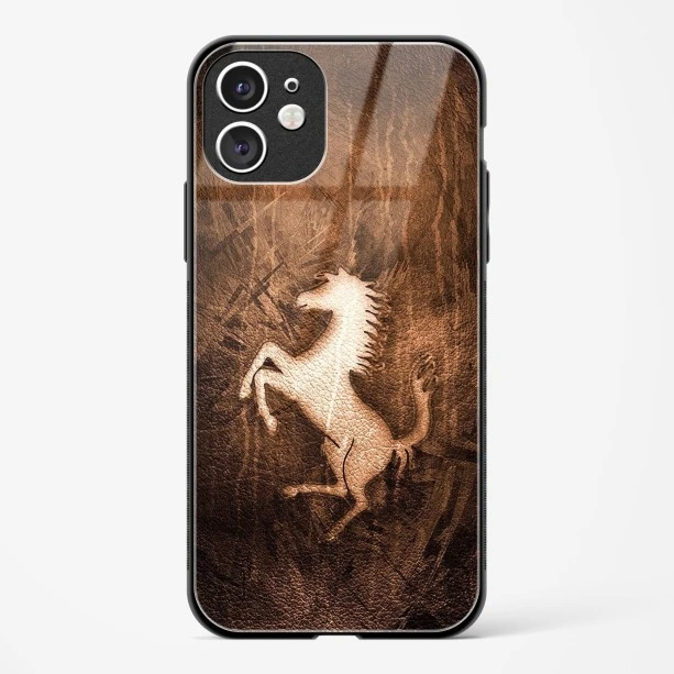 Ferrari Design Gold Glass Case for iPhone 11