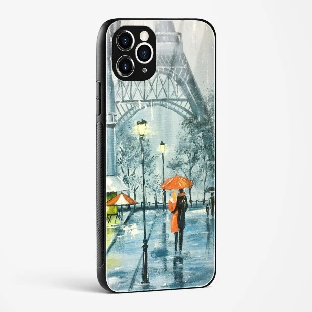 Romantic Couple Walking In Rain Glass Case Phone Cover For iPhone 11 Pro
