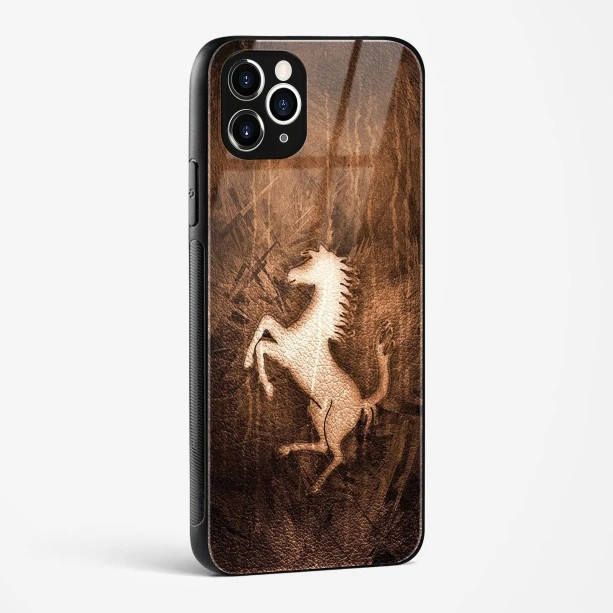 Ferrari Design Gold Glass Case for iPhone 11 Pro