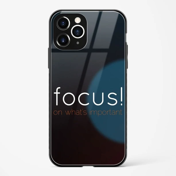 Focus Quote Glass Case for iPhone 11 Pro