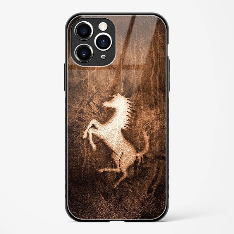 Ferrari Design Gold Glass Case for iPhone 11 Pro Max