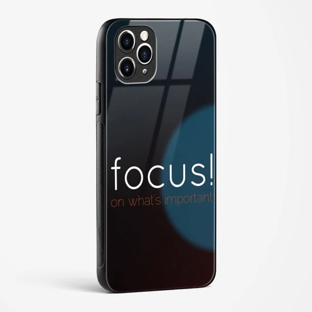 Focus Quote Glass Case for iPhone 11 Pro Max