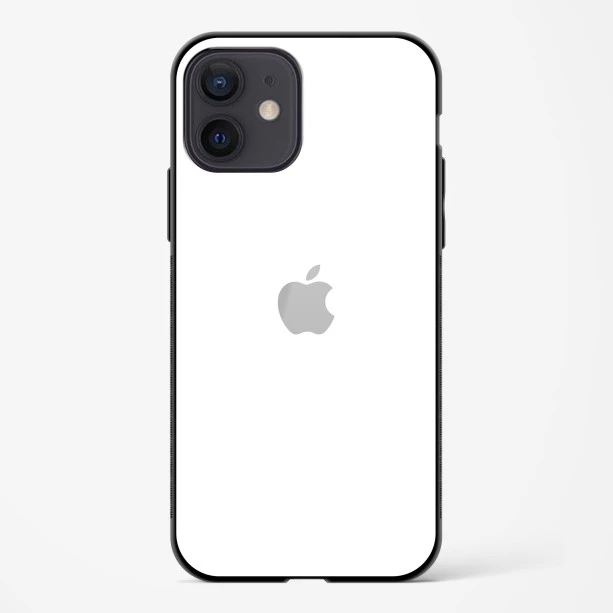 Pure White Glossy Glass Case for iPhone 12