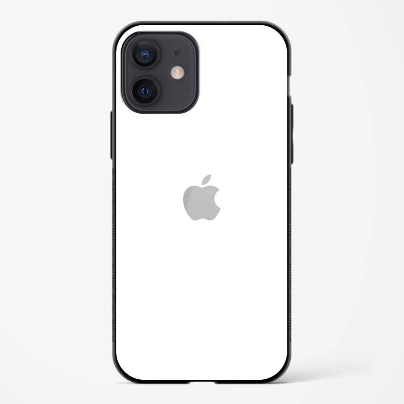 Pure White Glossy Glass Case for iPhone 12