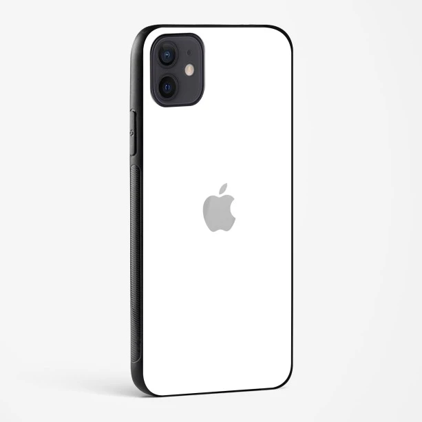 Pure White Glossy Glass Case for iPhone 12