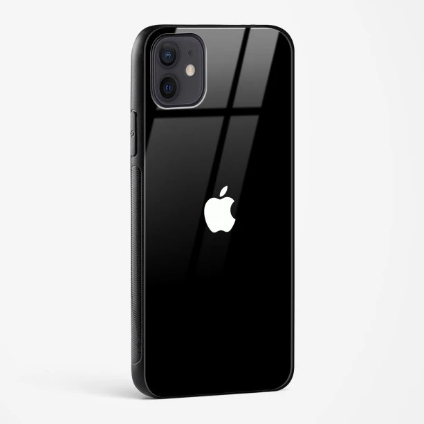 Rich Black Glossy Glass Case for iPhone 12
