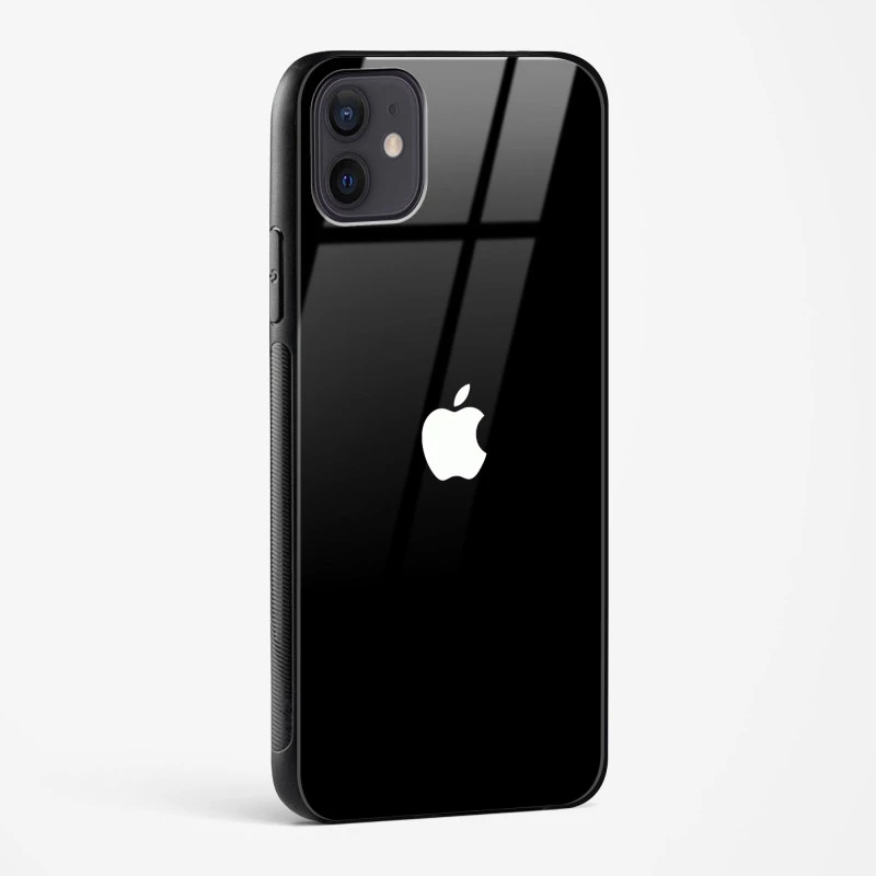 Rich Black Glossy Glass Case for iPhone 12