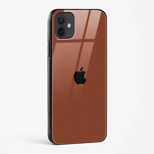Brown Glass Case for iPhone 12