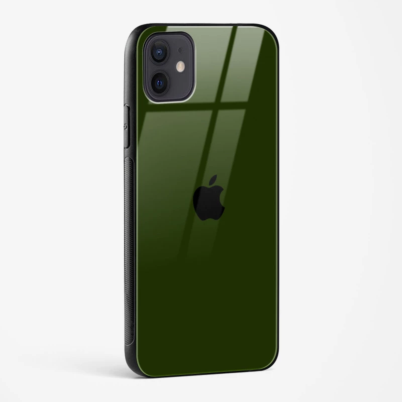 Dark Green Glass Case for iPhone 12