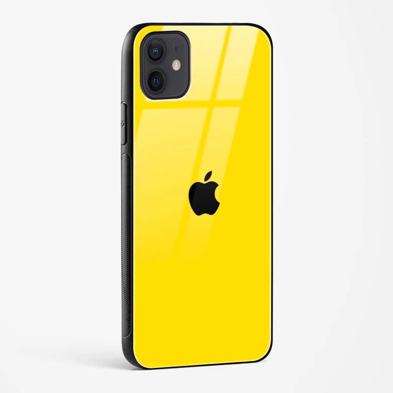 Yellow Glass Case for iPhone 12