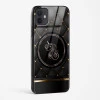 Black Golden Unicorn Glass Case for iPhone 12