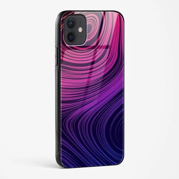 Spiral Design Glass Case for iPhone 12