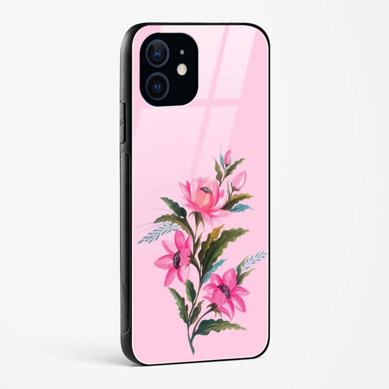 Flower Design Abstract 4 Glass Case Phone Cover For iPhone 12 Mini