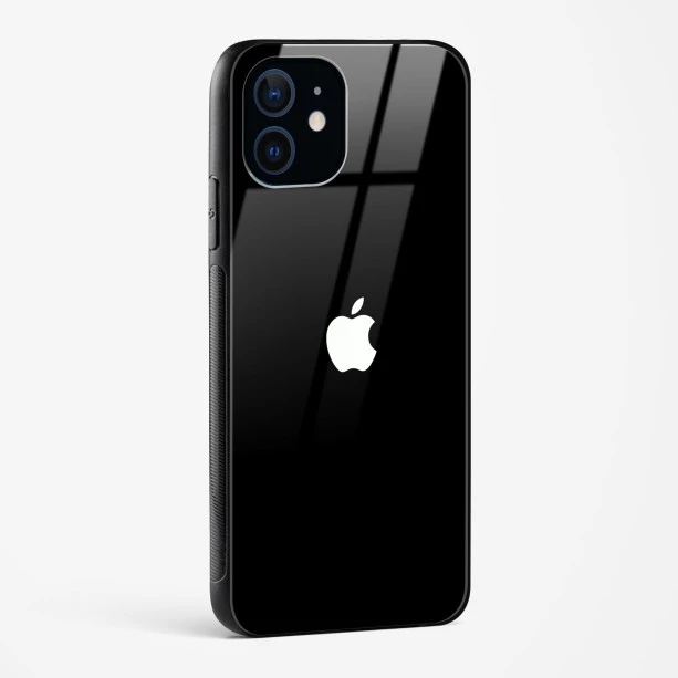 Rich Black Glossy Glass Case for iPhone 12 Mini