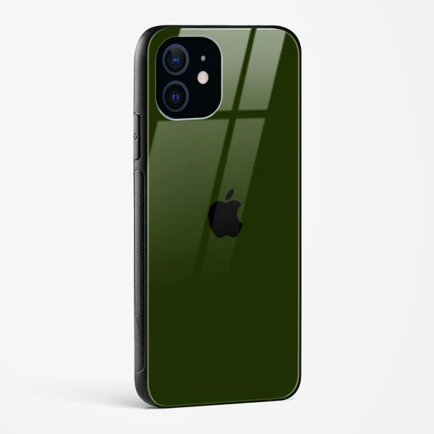 Dark Green Glass Case for iPhone 12 Mini