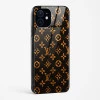 LV Black Gold Glass Case for iPhone 12 Mini