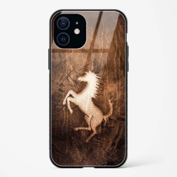 Ferrari Design Gold Glass Case for iPhone 12 Mini