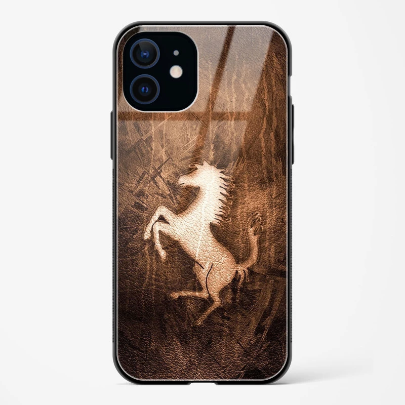 Ferrari Design Gold Glass Case for iPhone 12 Mini