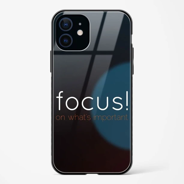 Focus Quote Glass Case for iPhone 12 Mini