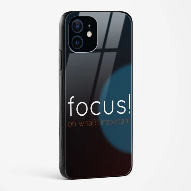 Focus Quote Glass Case for iPhone 12 Mini