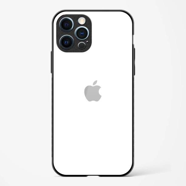 Pure White Glossy Glass Case for iPhone 12 Pro