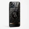 Black Golden Unicorn Glass Case for iPhone 12 Pro